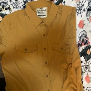 King Ranch Men's Casual Button Down Shirt - Brown